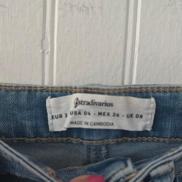 New! Stradivarius Blue Flare Jeans sz 4 - Picture 7 of 17